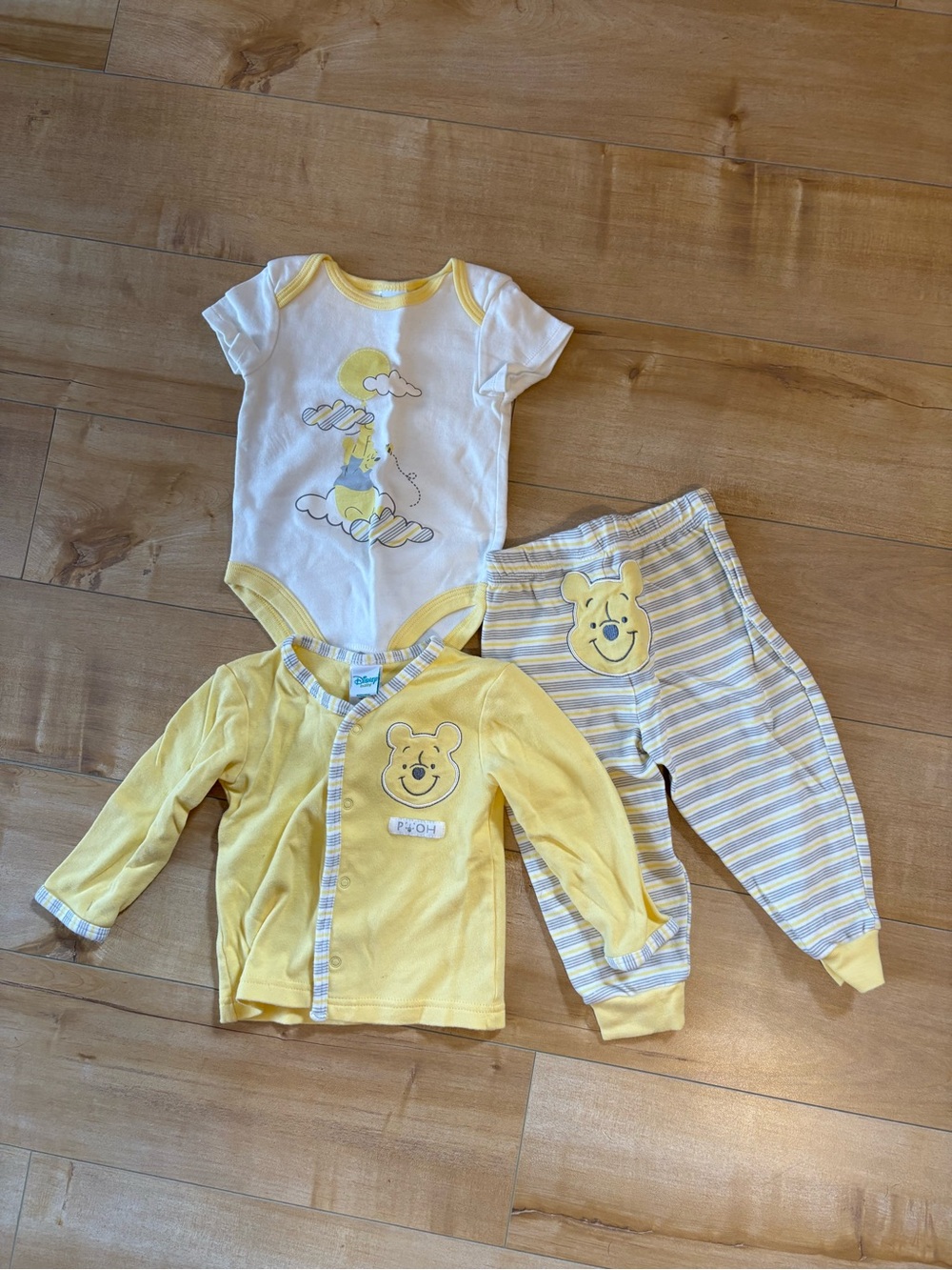 OshKosh B'gosh Yellow and White Baby One-Piece Set